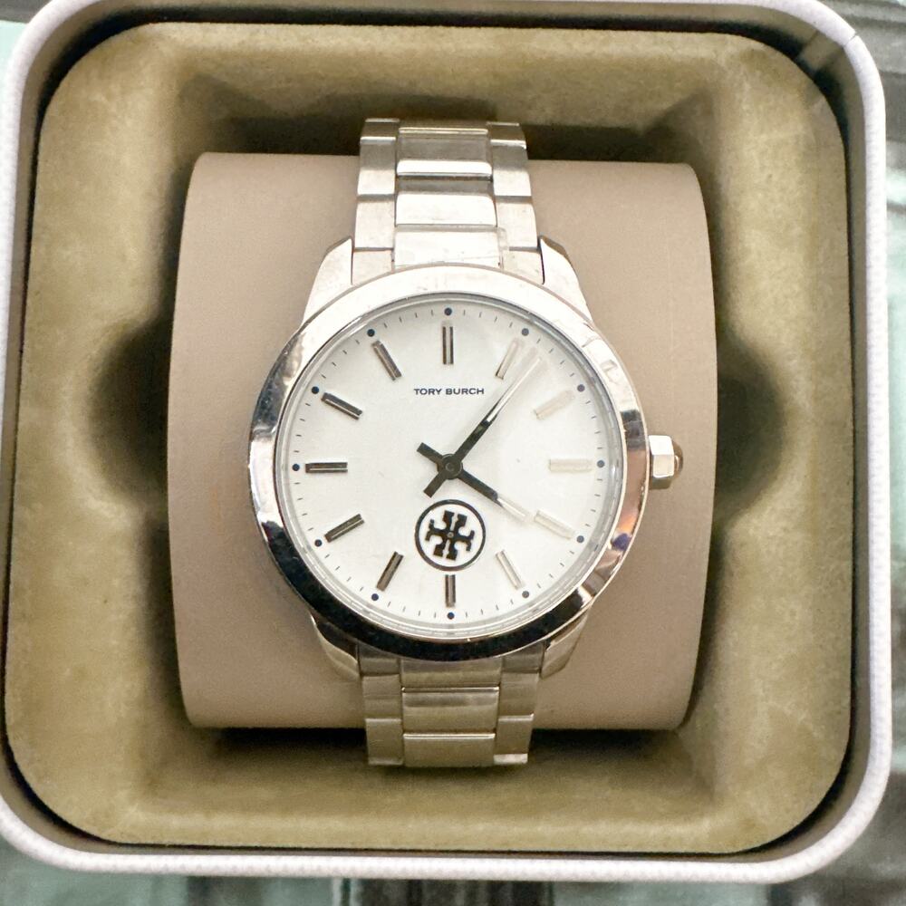 Tory Burch TBW1201 Collins White Dial Stainless Steel Ladies Watch - Picture 2 of 6